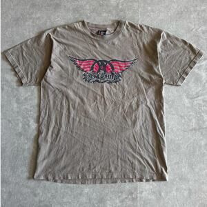 90s Vintage Aerosmith Brown Band T Shirt Size XL